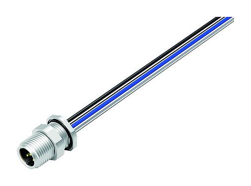 Ábrák 76 1031 1011 00005-0200 - M12 panelre szerelhető csatlakozó, : 5, árnyékolatlan, sodrott vezeték, IP68, UL 2238, M12x1,0, hátsó panel felszerelés