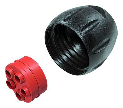 Illustration Bayonet Seal, IP67, Strand seal and pressure screw loose in bag