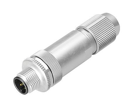 Illustration M12 Connecteur mâle, Contacts: 5, 5,0-8,0 mm, blindable, raccord sur bornier à ressort, IP67, ressort à iris