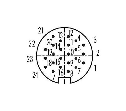 联系安排 (外掛程式側) 99 5895 15 24 - M16 直头针头电缆连接器, 极数: 24, 8.0-10.0mm, 可接屏蔽, 焊接, IP67, UL