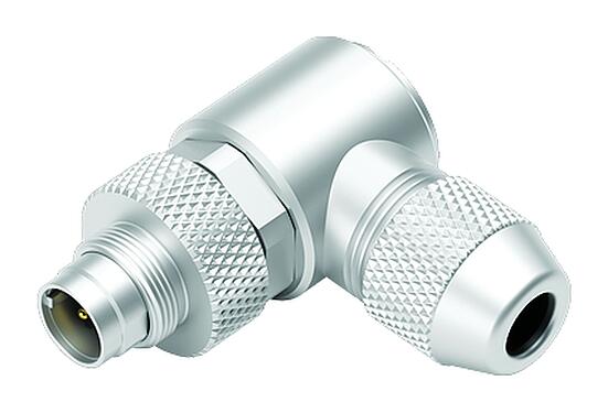 Illustratie M9 Male haakse connector, aantal polen: 4, 3,5-5,0 mm, schermbaar, soldeer, IP67