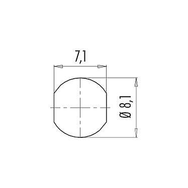 Assembly instructions / Panel cut-out 99 9215 050 05 - Snap-In Male panel mount connector, Contacts: 5, unshielded, solder, IP67, UL