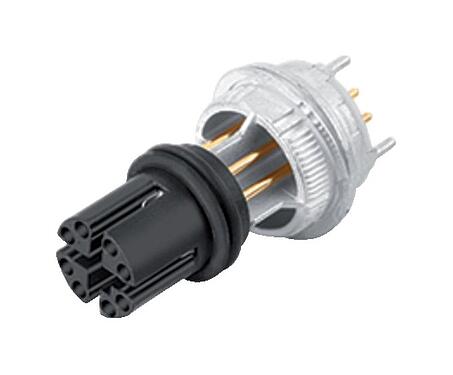 Ilustración M12 El inserto de contact, Número de contactos: 8, blindable, THT, IP67, UL