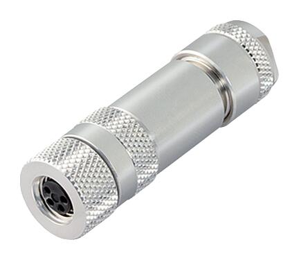 Illustration M8 Kabeluttag, antal poler: 4, 4,0-5,5 mm, kan skärmas, skruvkläm, IP67, UL 2238, Irisfjäder