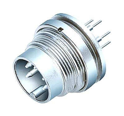 Illustration 09 0339 90 16 - M16 Male panel mount connector, Contacts: 16, unshielded, THT, IP40, front fastened