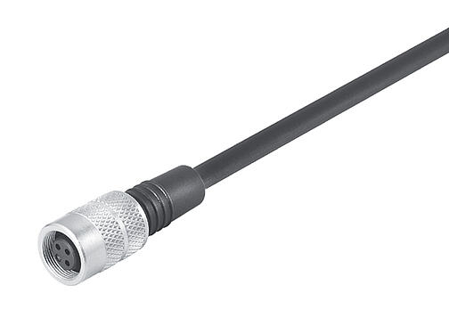 Ilustración 79 1456 215 05 - M9 Conector de cable hembra, Número de contactos: 5, sin blindaje, moldeado en el cable, IP67, PUR, negro, 5 x 0,25 mm², 5 m