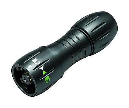 Illustration Bajonett Kabelplugg, antal poler: 8, 6,0-8,0 mm, oskärmad, lödning, IP67