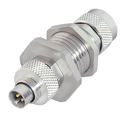 Illustration M9 Bussning för kontrollskåp, antal poler: 5, kan skärmas, stickbar, IP67, Bakre väggmontering