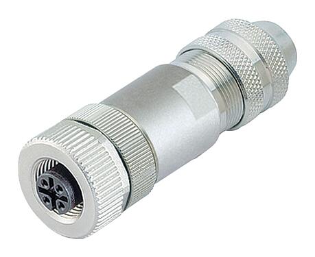 Ilustración 99 1430 814 04 - M12 Conector de cable hembra, Número de contactos: 4, 4,0-6,0 mm, blindable, tornillo extraíble, IP67, UL