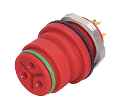 Illustration 99 9108 50 03 - Snap-In Female panel mount connector, Contacts: 3, unshielded, solder, IP67, UL, VDE