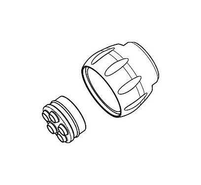 Scale drawing Bayonet Seal, IP67, Strand seal and pressure screw loose in bag