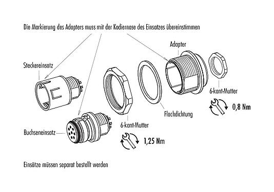 Montageanleitung Snap-In Adapter, ungeschirmt, von vorne verschraubbar