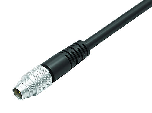 插图 79 1409 12 04 - M9 直头针头电缆连接器, 极数: 4, 屏蔽, 预铸电缆, IP67, PUR, 黑色, 5x0.25mm², 2m