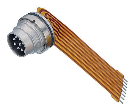 Illustration 09 0173 65 08 - M16 Male panel mount connector, Contacts: 8 (08-a), unshielded, THT, IP68, front fastened