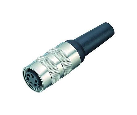 Illustration M16 Female cable connector, Contacts: 5 (05-a), 6.0-8.0 mm, shieldable, solder, IP40