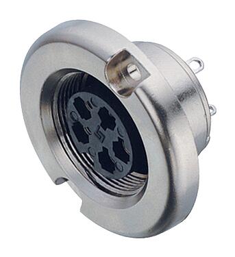 Abbildung M25 Flanschdose, Polzahl: 5, schirmbar, löten, IP40, Frontmontage