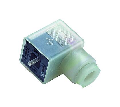 Illustration Female power connector, Contacts: 3+PE, 8.0-10.0 mm, unshielded, screw clamp, IP40 without seal, PG 11, Circuit P45, with LED PNP