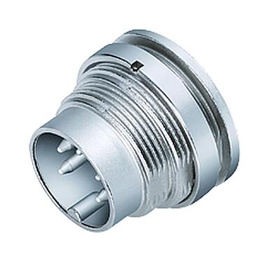 Illustration 09 0315 89 05 - M16 Male panel mount connector, Contacts: 5 (05-a), unshielded, solder, IP40, front fastened