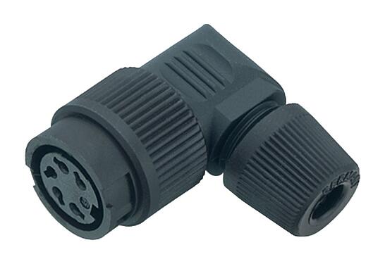 Illustration 99 0658 70 16 - Bayonet Female angled connector, Contacts: 16, 4.0-6.0 mm, unshielded, solder, IP40