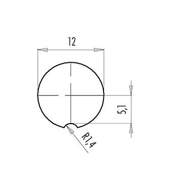 Montageanleitung / Montageausschnitt 09 0403 90 02 - M9 Flanschstecker, Polzahl: 2, ungeschirmt, THT, IP67, von vorne verschraubbar