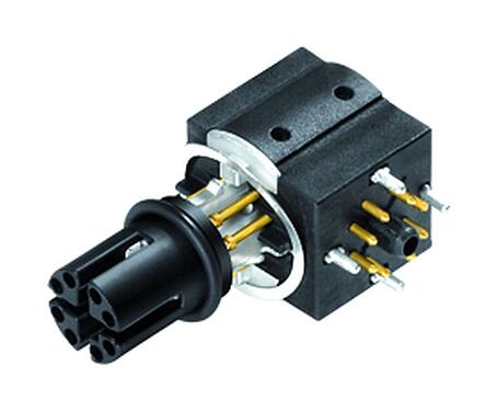 Ilustracja M12 Wkładka do kontaktu, Kontaktów: 8, do ekranowania, THT, IP67, UL