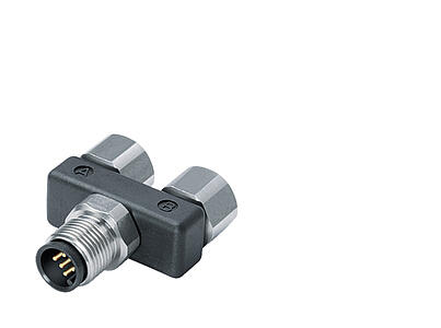 Automation Technology - Sensors and Actuators--Twin distributor, Y-distributor, male connector M12x1 - 2 female connector M12x1_765_1_Y_VA