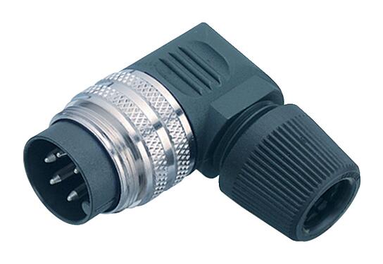 Illustration 09 0137 72 04 - M16 Male angled connector, Contacts: 4 (04-a), 6.0-8.0 mm, unshielded, solder, IP40
