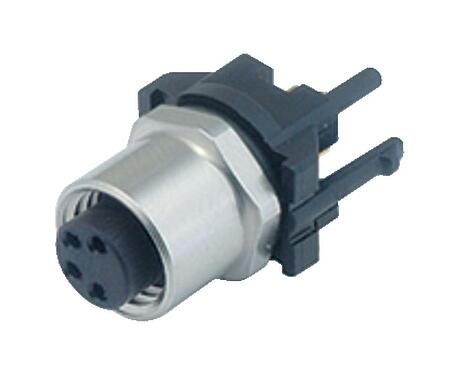 Illustration M8 Female panel mount connector, Contacts: 3, unshielded, THR, IP67, UL 2238