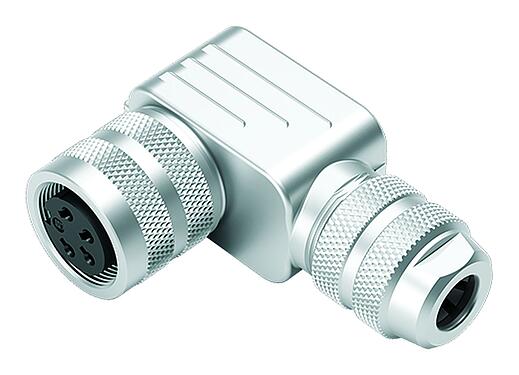 Illustration 99 5606 75 03 - M16 Female angled connector, Contacts: 3 (03-a), 6.0-8.0 mm, shieldable, solder, IP67, UL