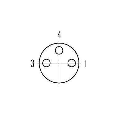 Contactconfiguratie (aansluitzijde) 99 3360 100 03 - M8 Kabeldoos, aantal polen: 3, 4,0-5,5 mm, schermbaar, schroefklem, IP67, UL