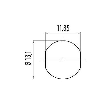 조립 샘플 09 0774 000 08 - 바요넷 플랜지 리셉터클, 콘택트 렌즈: 8, 차폐되지 않음, 솔더, IP67