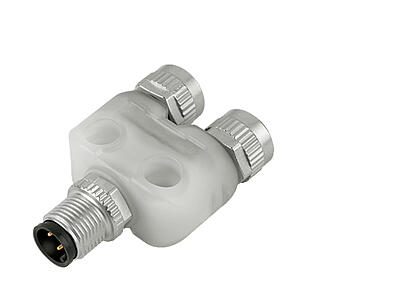 Automation Technology - Sensors and Actuators--Twin distributor, Y-distributor, male connector M12x1 - 2 female connector M12x1_765_2fach_M12S_M12DD