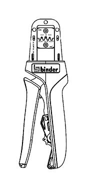 Dibujo a escala Herramienta de crimpado, para contactos individuales