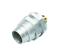 Ilustración M9 Enchufe de brida, Número de contactos: 8, sin blindaje, soldadura, IP40, M9x0,5, Montaje frontal